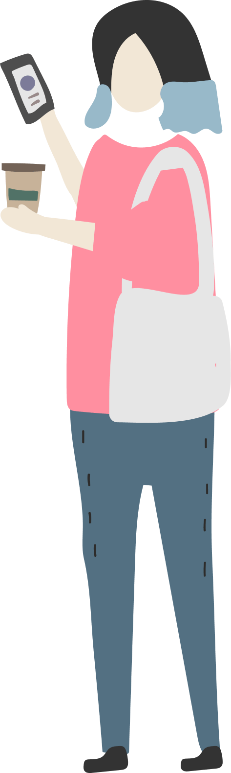 スマホを使う人のイラスト3