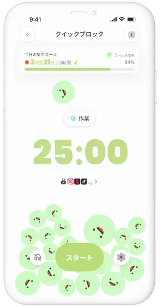 集中ゴールで
“全力集中”できる - 1
