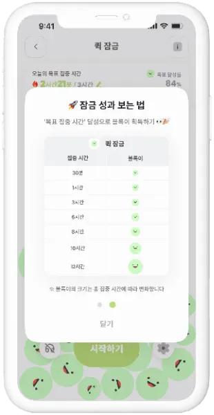 목표 집중 시간에
‘완전 집중’ 가능 - 3
